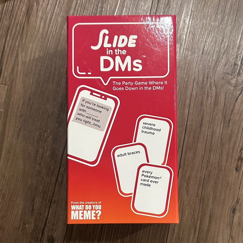 Slide in the DMs Party Game - Red by